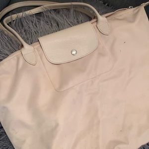 Authentic Used LongChamp Cream bag